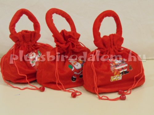 Télapós Ajándékzsák 18 cm - 3 db