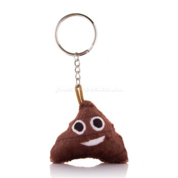 Plüss Kaki Emoji Kulcstartó 6 cm