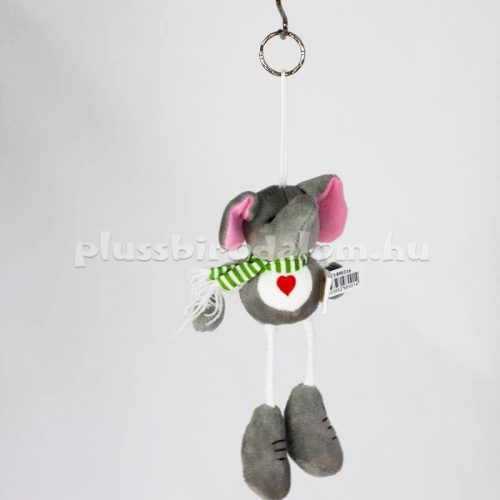 Plüss Elefánt kulcstartó 17 cm