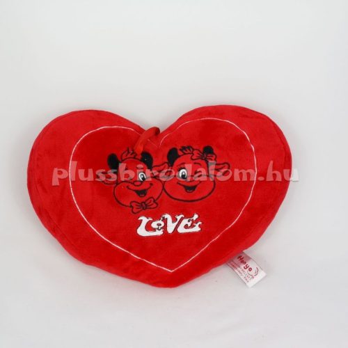 Plüss Ördögös Szív alakú párna 20 cm