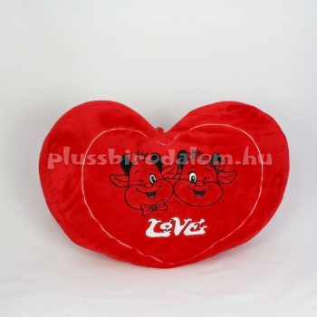 Plüss Ördögös Szív alakú párna 25 cm
