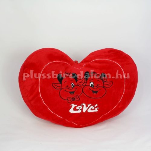 Plüss Ördögös Szív alakú párna 25 cm
