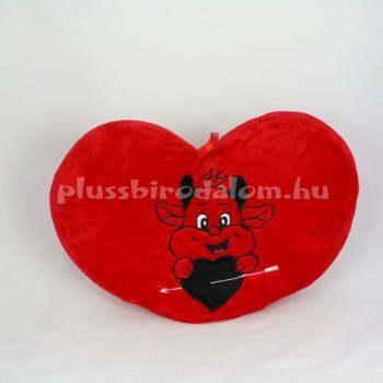 Plüss Ördögös Szív alakú párna 25 cm